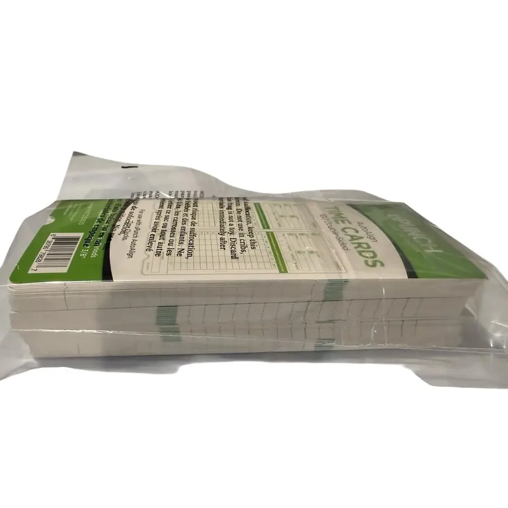Upunch Auto Align Time Cards 100 Double Sided Top Loading HNTCG1100 HN3000 New